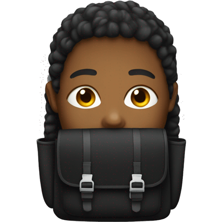 all black backpack emoji