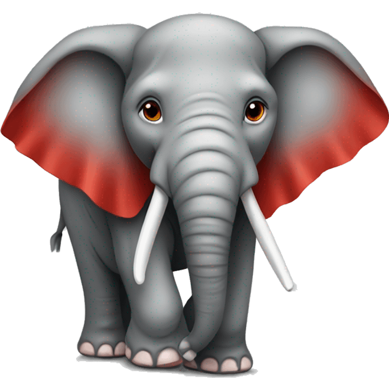 elephant with red emoji