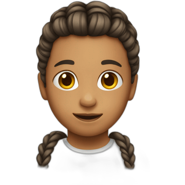 kid with braid hair emoji