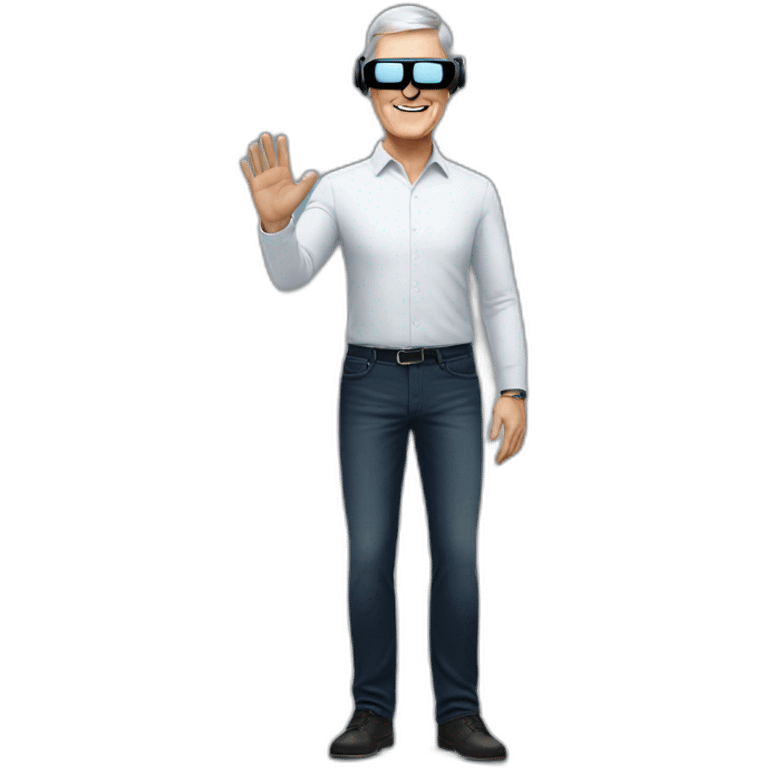 tim cook with VR emoji