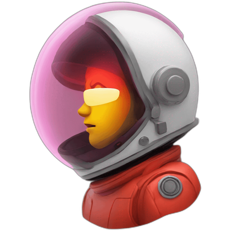 MAN IN A SPACE HELMET RED LIGHT emoji