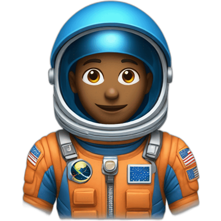 Space explorer with blue spacesuit emoji