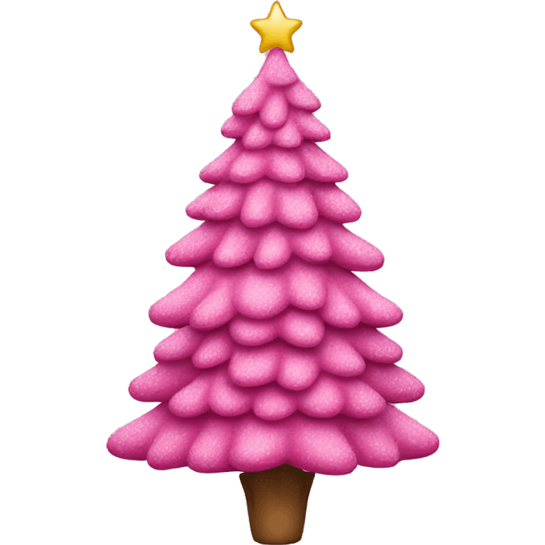 Pink Christmas tree  emoji