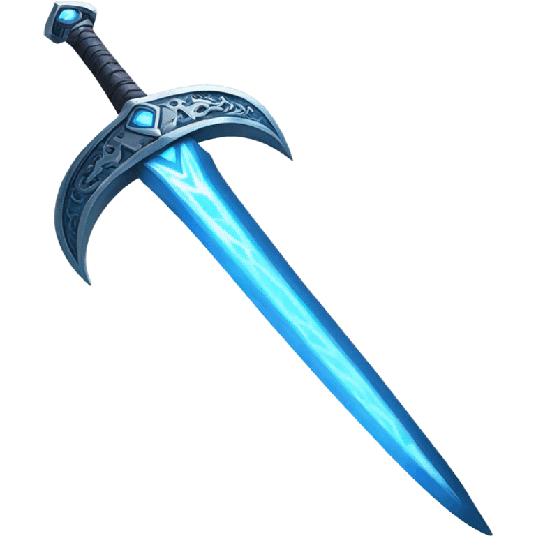 sci-fi-big sword-with-blue-ray-blade emoji