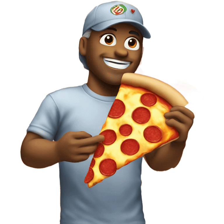 pizza eating pizza emoji