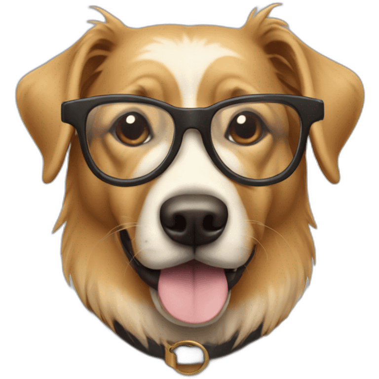 Dogs in glasses emoji