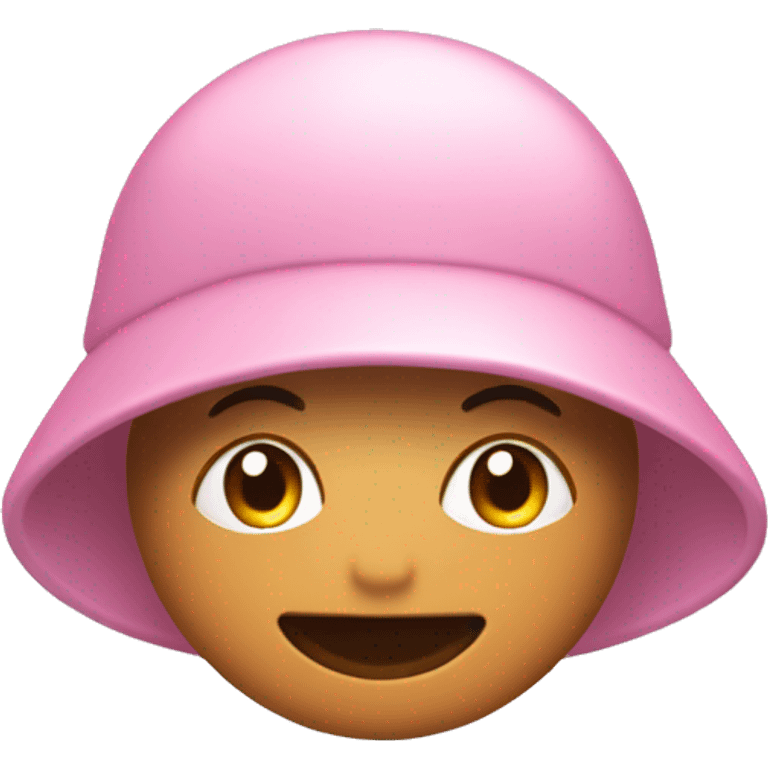 Light pink cappy with the word “mom” on it emoji