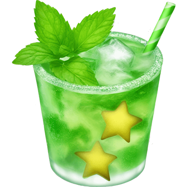 Sparkling stars mojito emoji