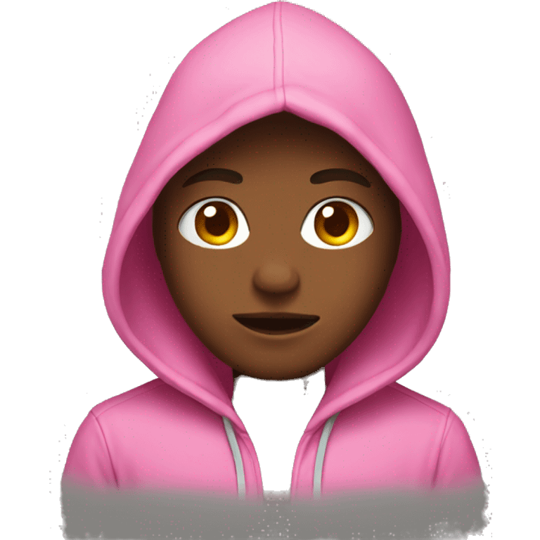 pink skin with hoodie emoji