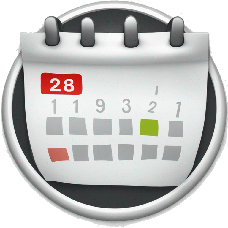 a calendar with a date marked in circle. do not show any numbers on the calendar, we just need to deliver the overall message of looking foward towards a future date emoji