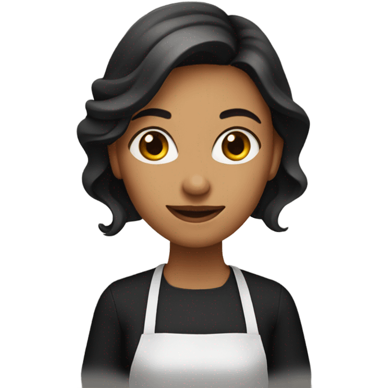 woman wearing black apron emoji