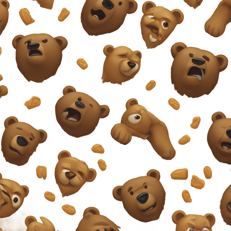 Bear and hone emoji