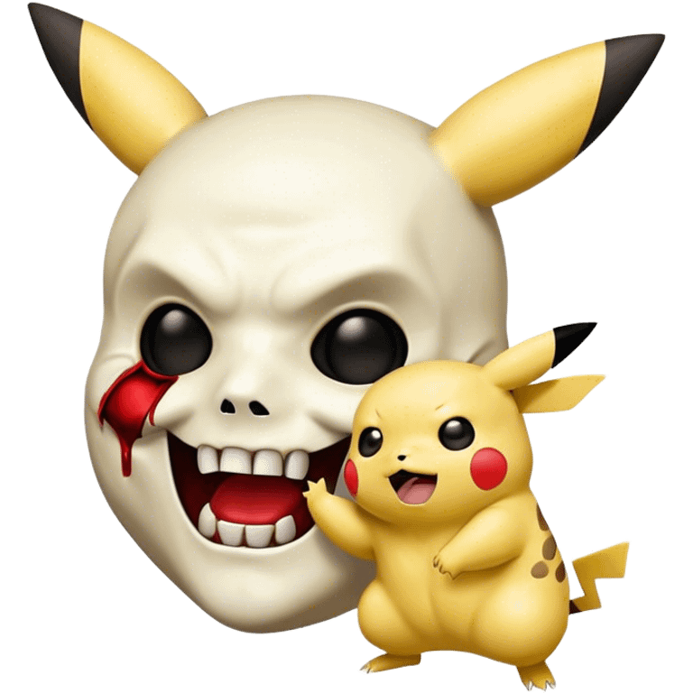 pikachu-ghostface vampire emoji