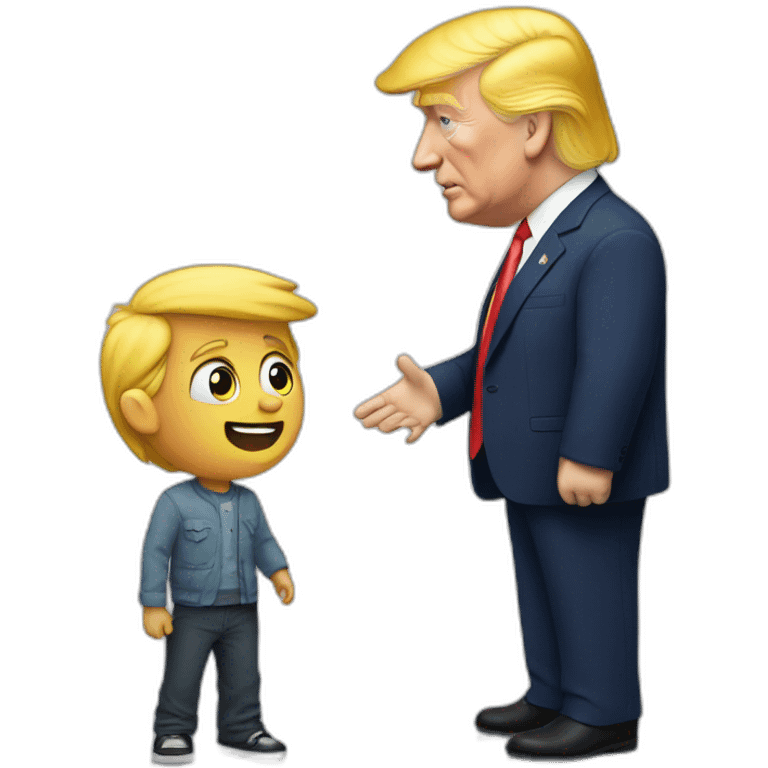 Trump with kid emoji