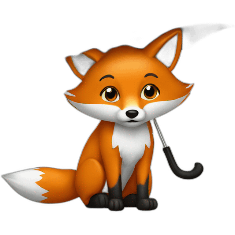 fox-ambrella emoji