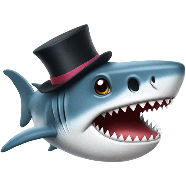 shark with tophat emoji