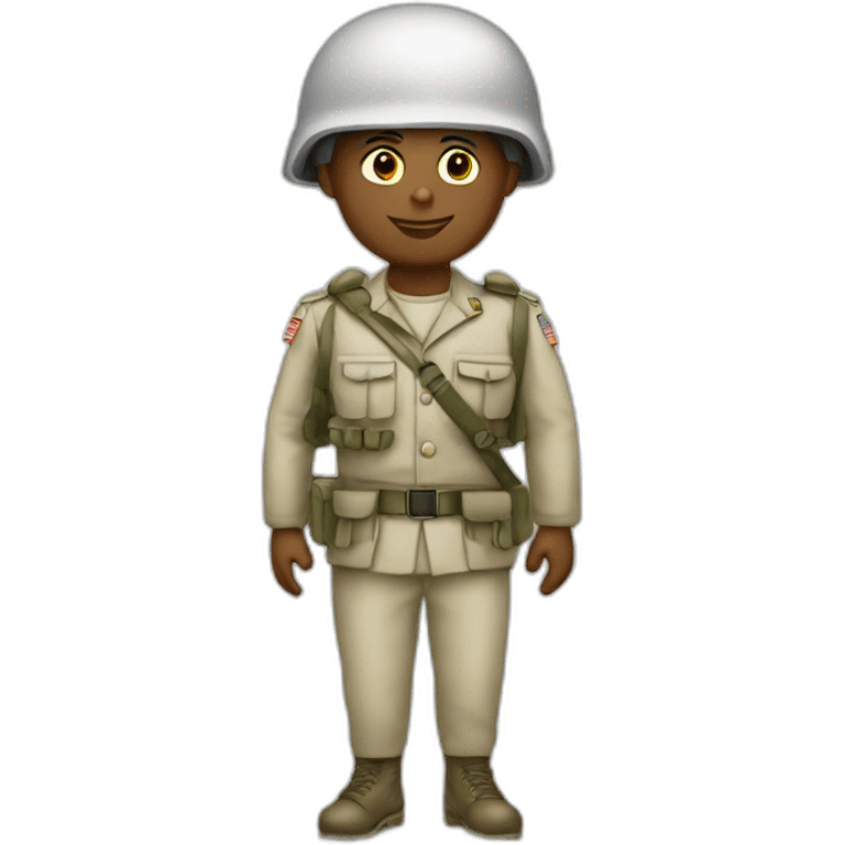 salute soldier white emoji