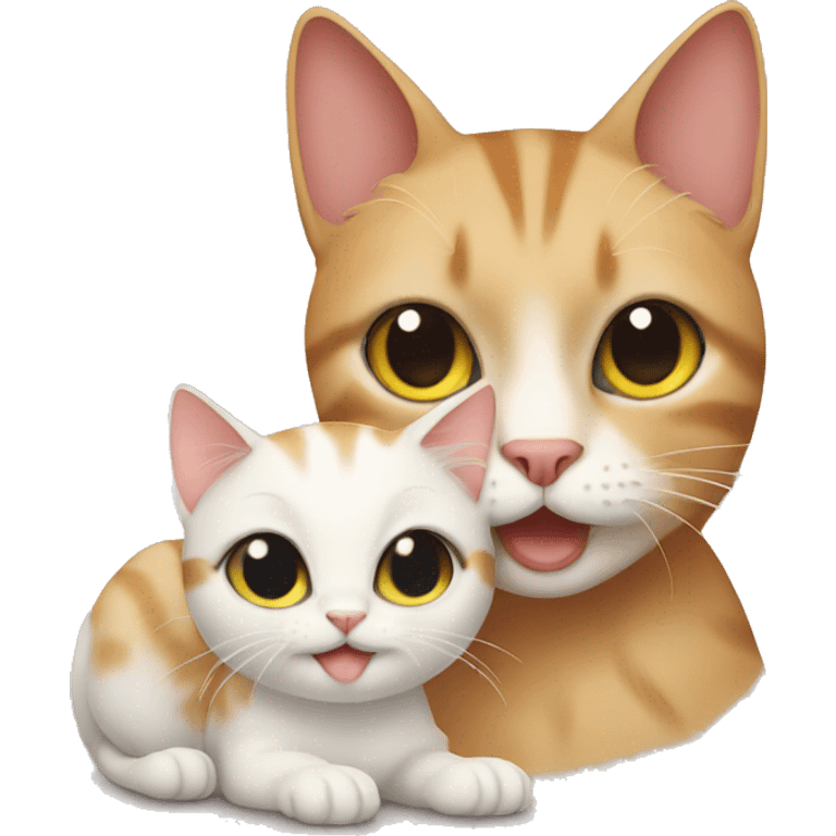 cat with mom  emoji