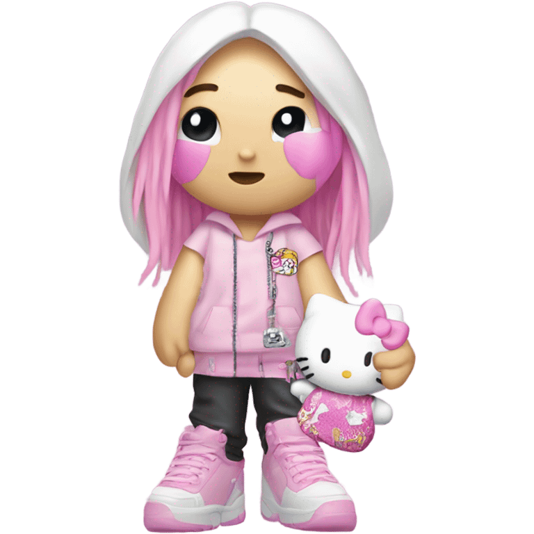 Hello kitty with Billie Eilish perfum emoji