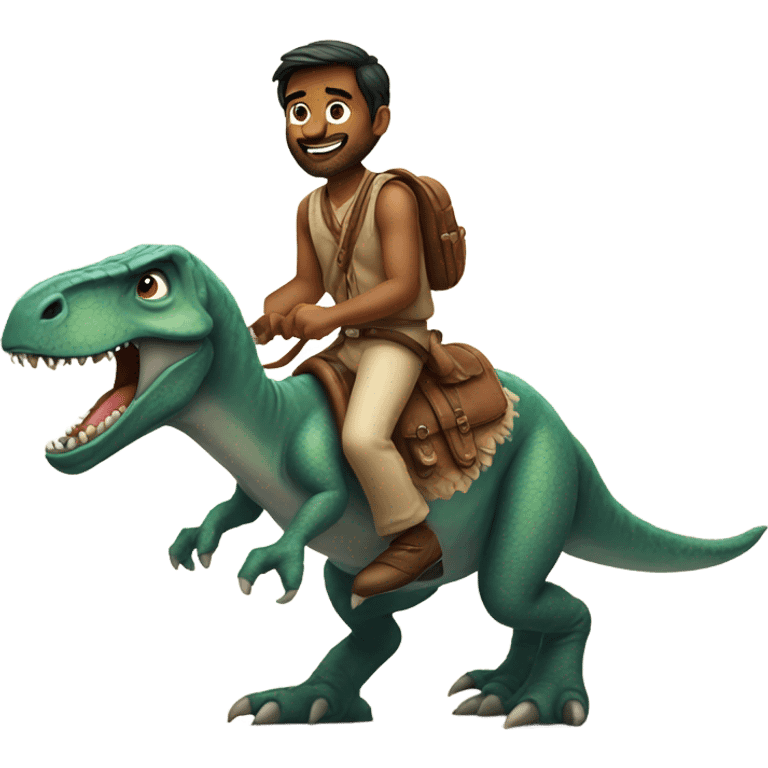 indian man on a dinosaur  emoji