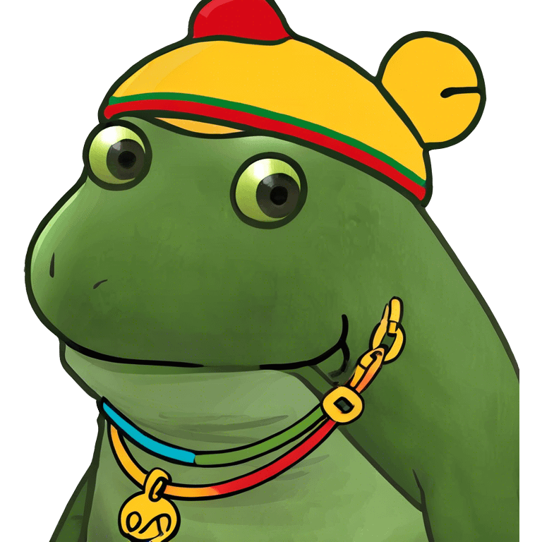 Rasta frog emoji