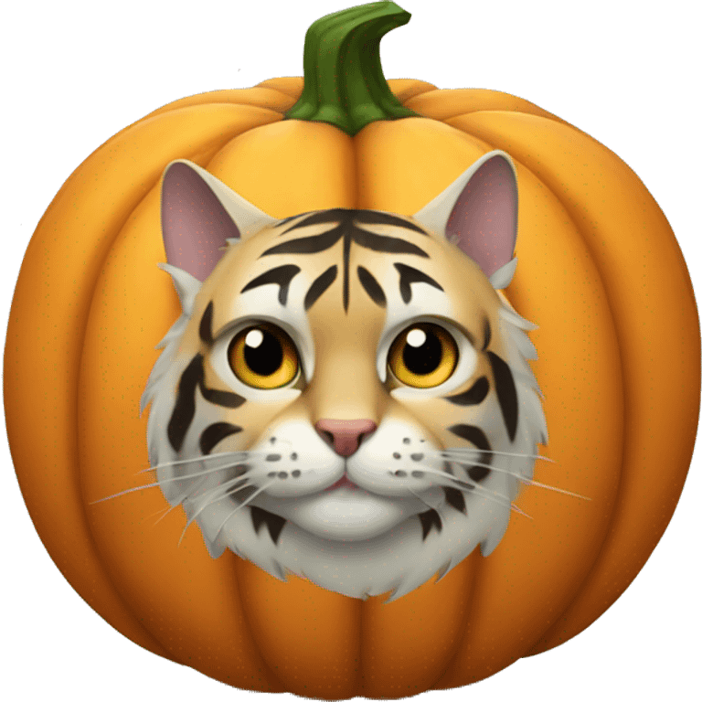 cat tiger pumpkin emoji