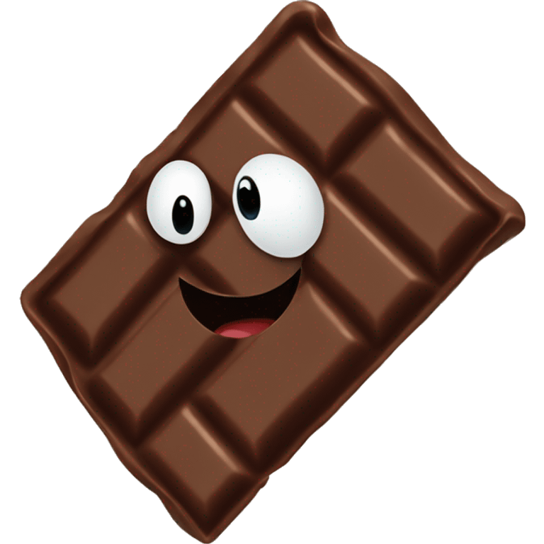 Chocolate bar getting eaten emoji