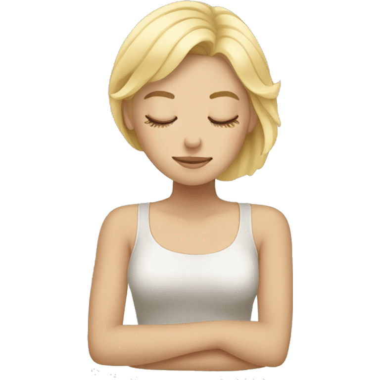 Blonde girl sleeping  emoji