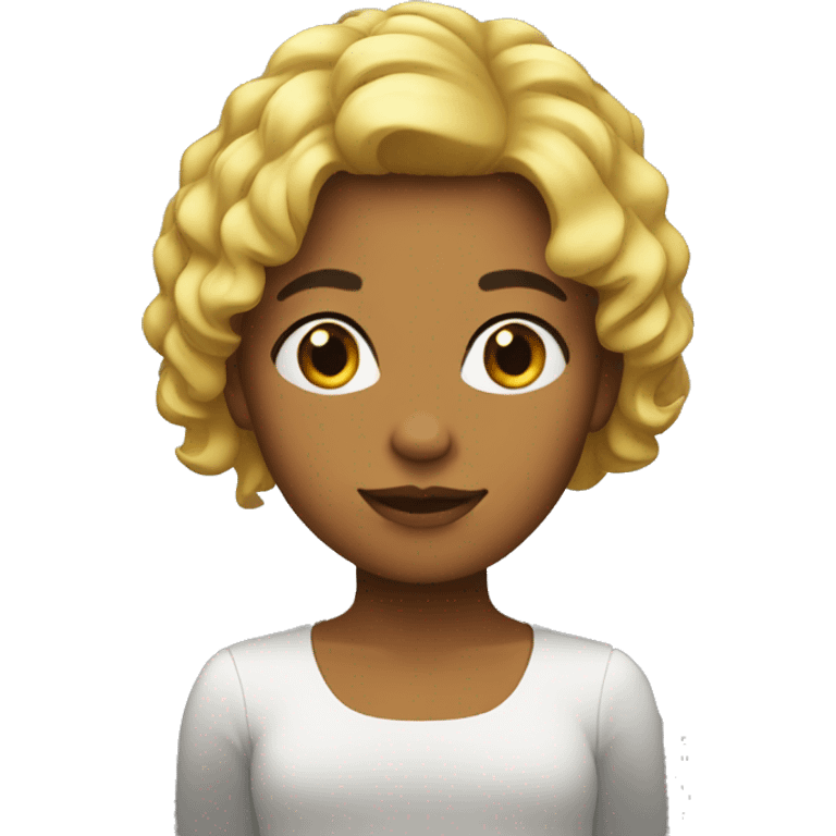 chica con pelo lacio negro  emoji