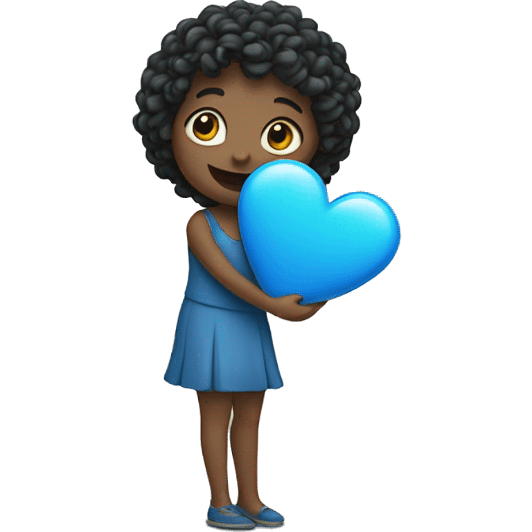 blue heart greeting emoji