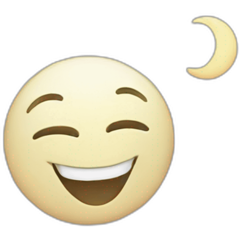 Moon laugh emoji