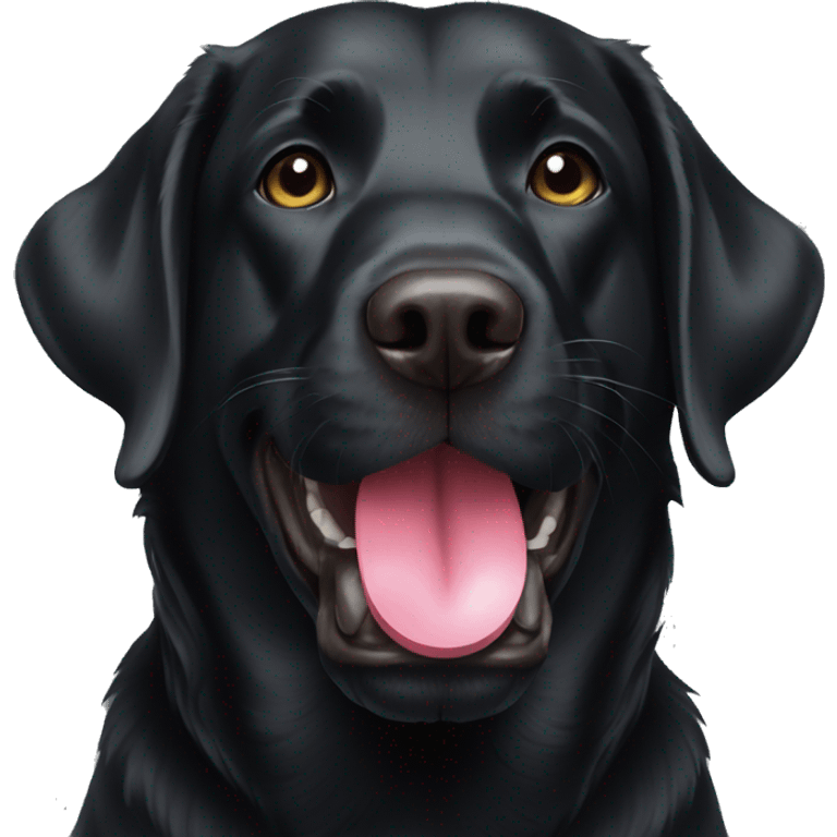 black labrador with ball in mouth emoji