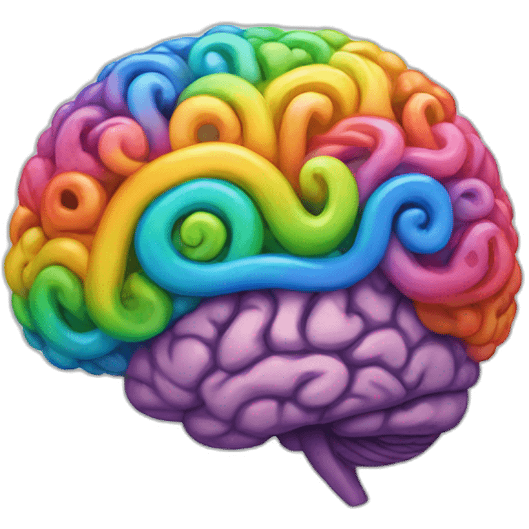 rainbow brain emoji