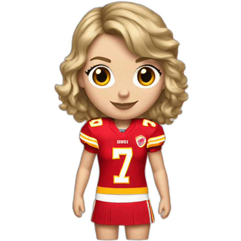 taylor swift wearing 87 chiefs jersey emoji