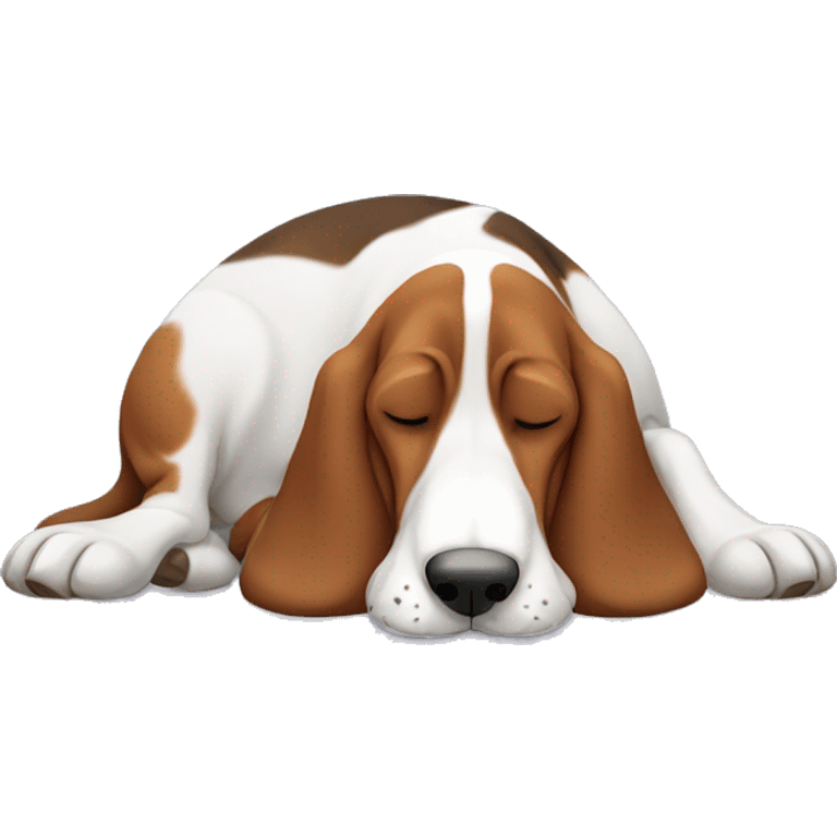 Basset hound sleeping  emoji