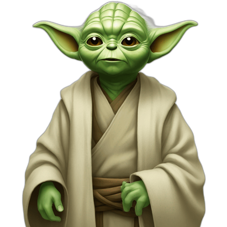 yoda with a béer emoji