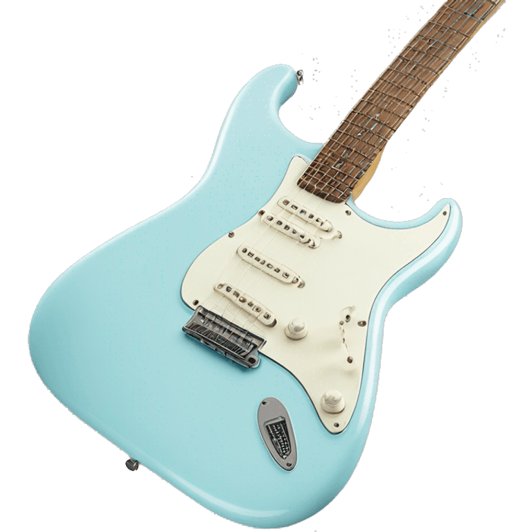 A Tom delonge signature Stratocaster Daphne blue emoji