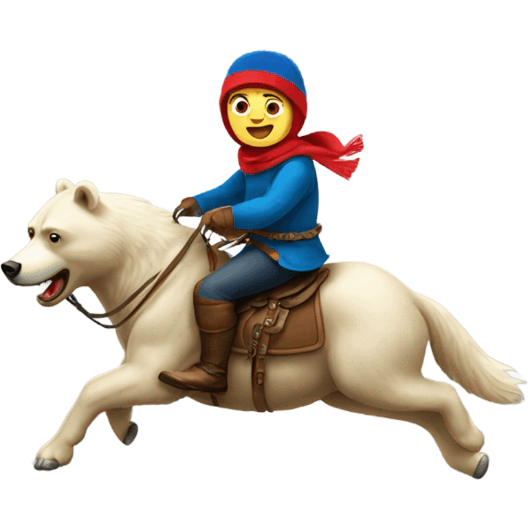 Russian riding bear emoji