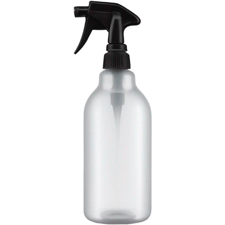 A close-up of a transparent plastic spray bottle with a distinct white trigger handle and a long, thin stainless steel nozzle (about 5 inches in length) protruding from the front, designed for precise spraying. emoji