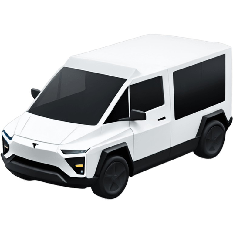 Tesla cybertruck white emoji