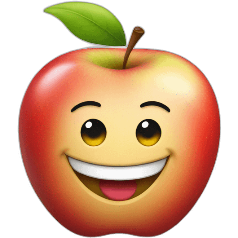 smirking apple emoji