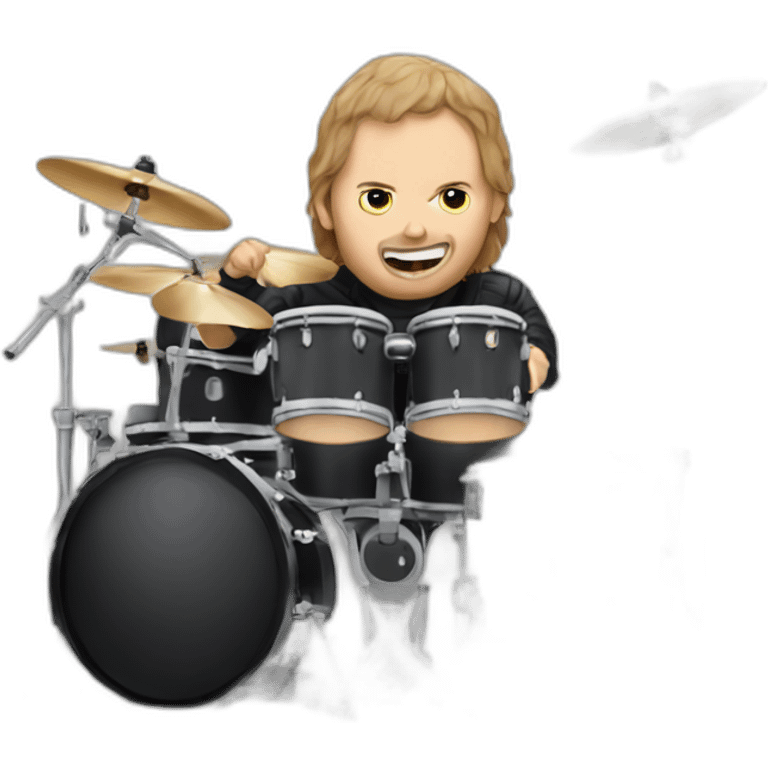 Lars Ulrich playing drums emoji