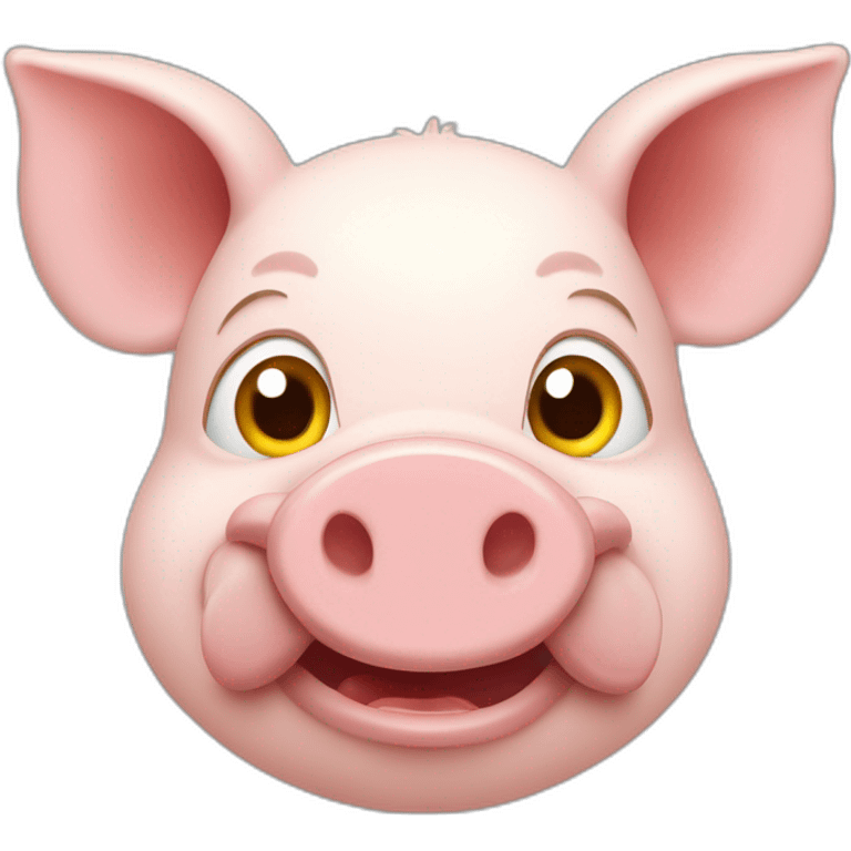 Cochon avec un appareil dentaire emoji