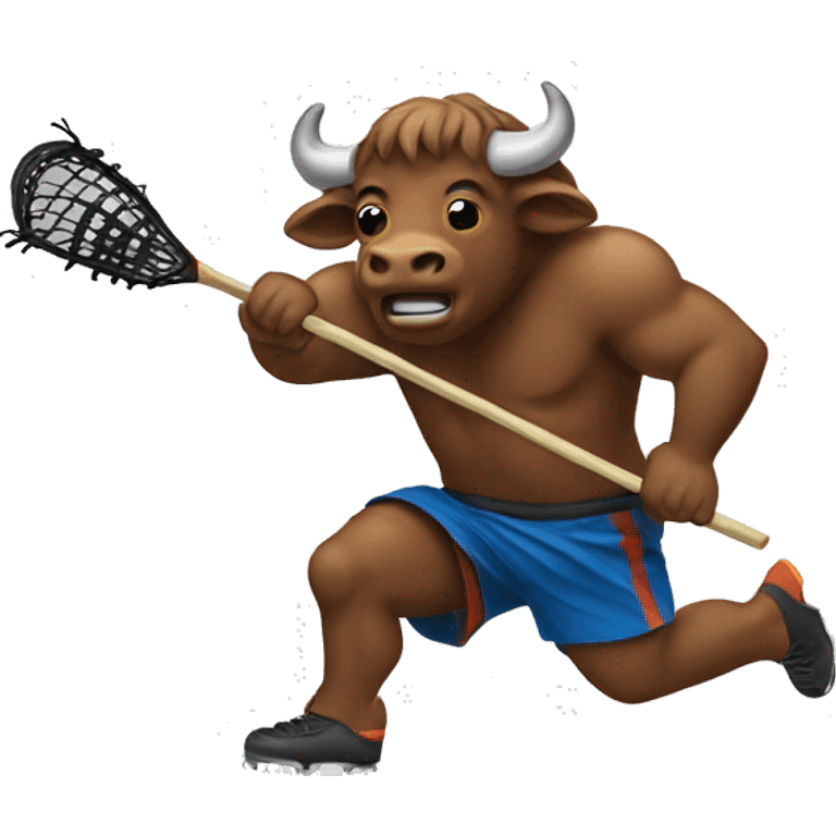 Buffalo playing lacrosse  emoji