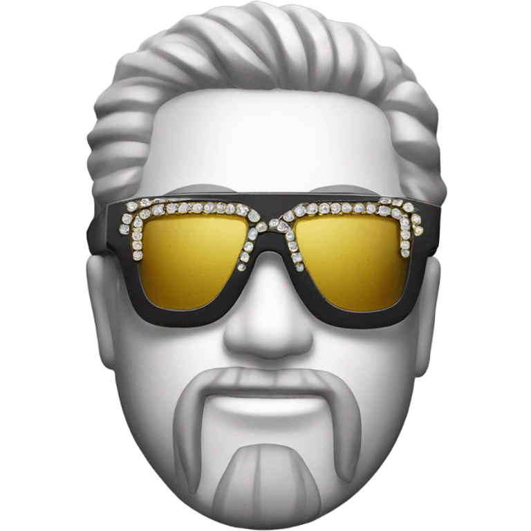 man with sunglasses with money bling bling emoji