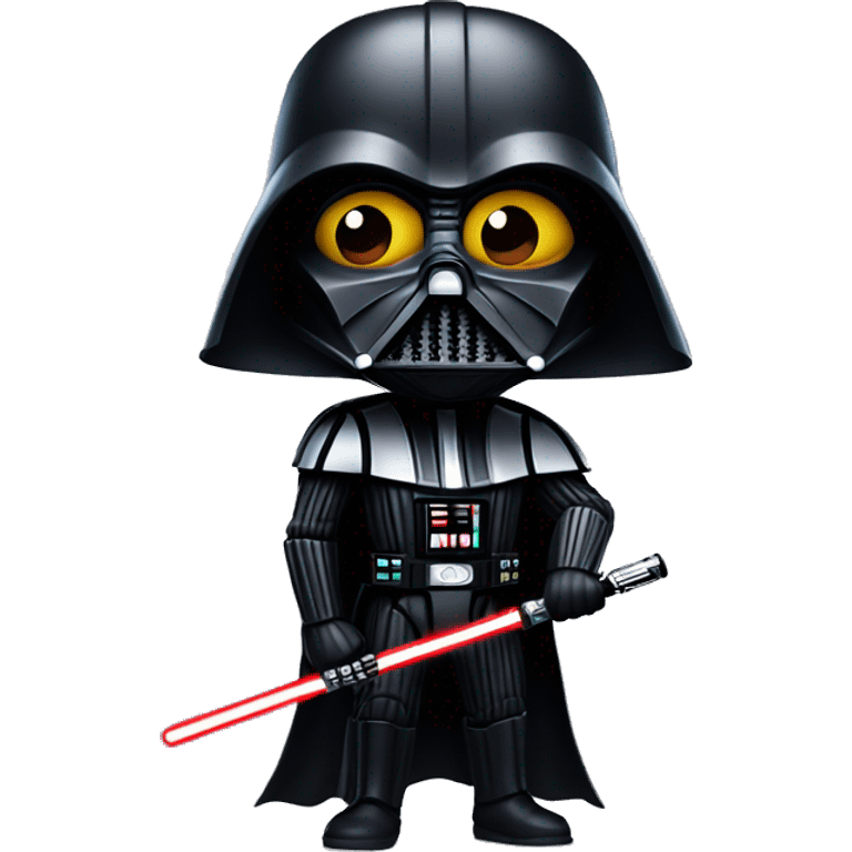 Darth vader with lightsaber happy emoji