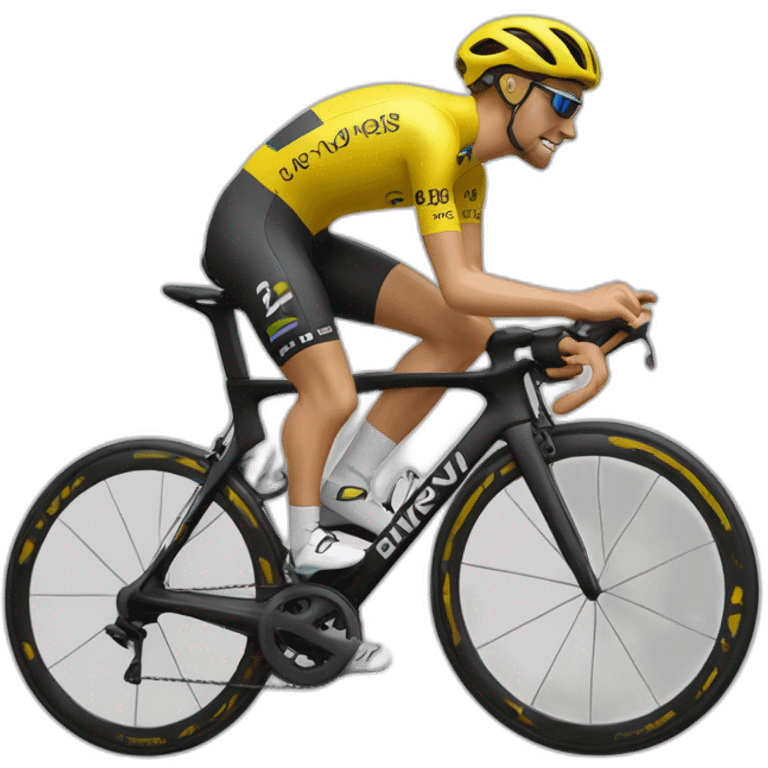 Un cycliste du tour de France avec un maillot jaune emoji