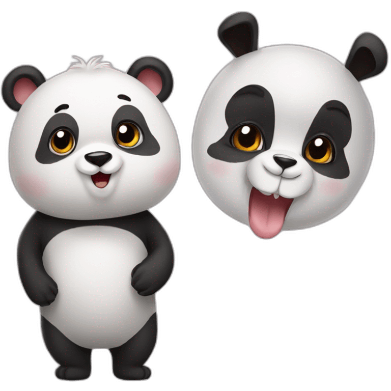 Panda et lapin emoji