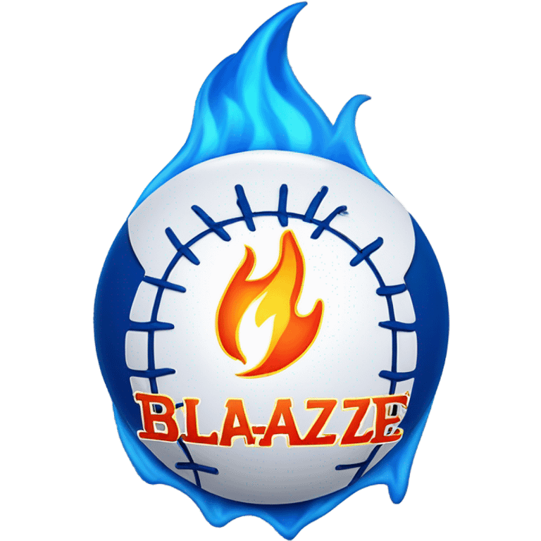 Blue blaze softball emoji