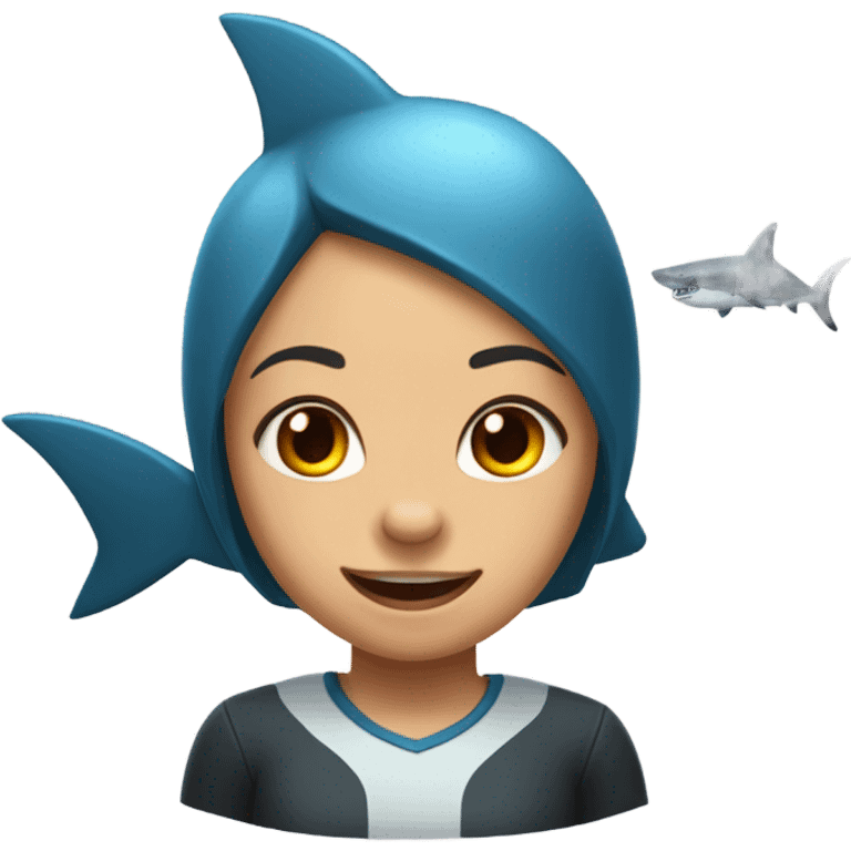 shark girl emoji